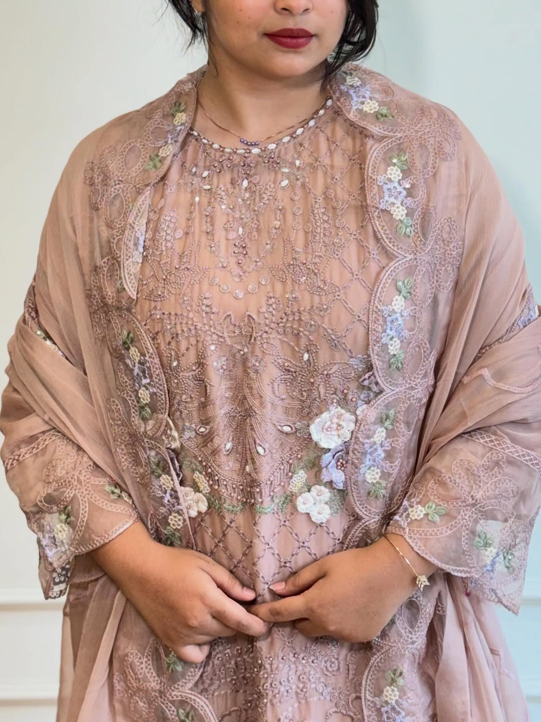 Embroidered Pakistani Suit - 16680