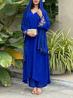 Royal Blue Partywear Suit-17078