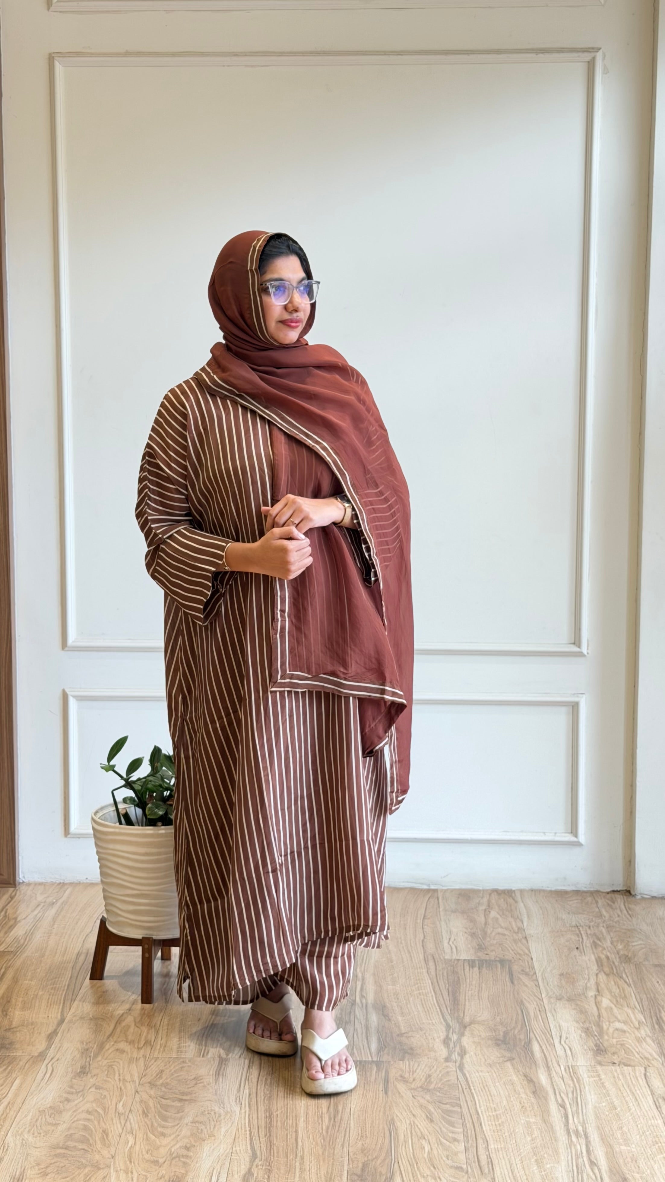 Striped Kaftan Kurta Set-17030