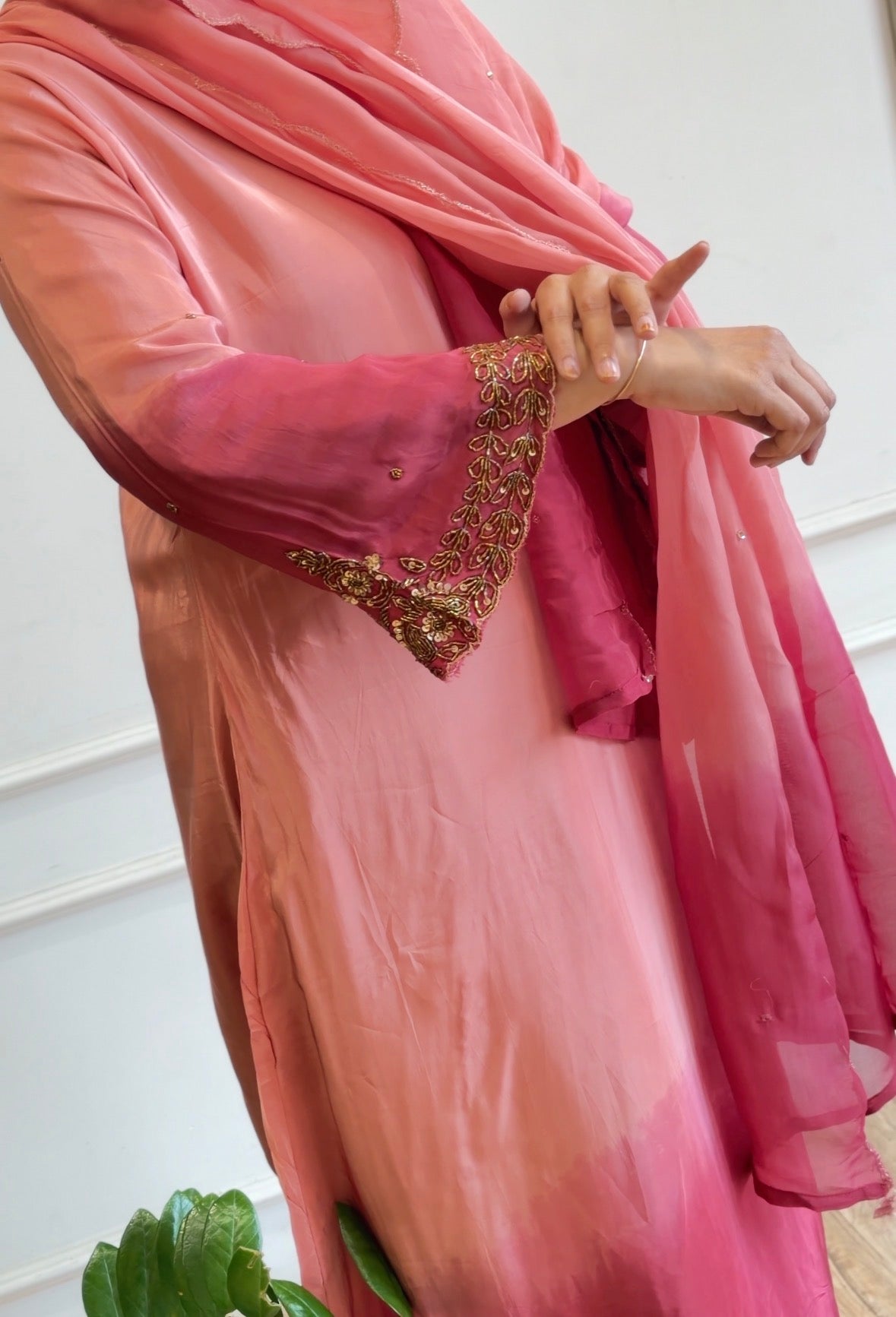 Dual toned Partywear suit-16927