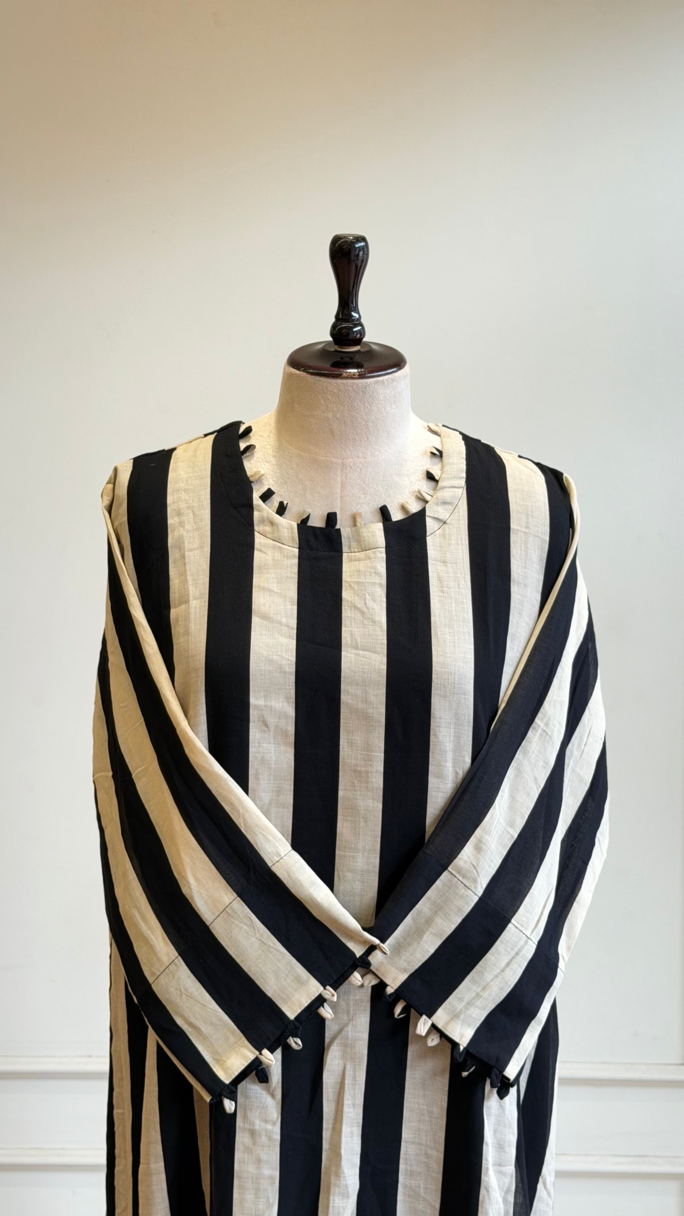 Stripe Cotton Kurta Set-17048