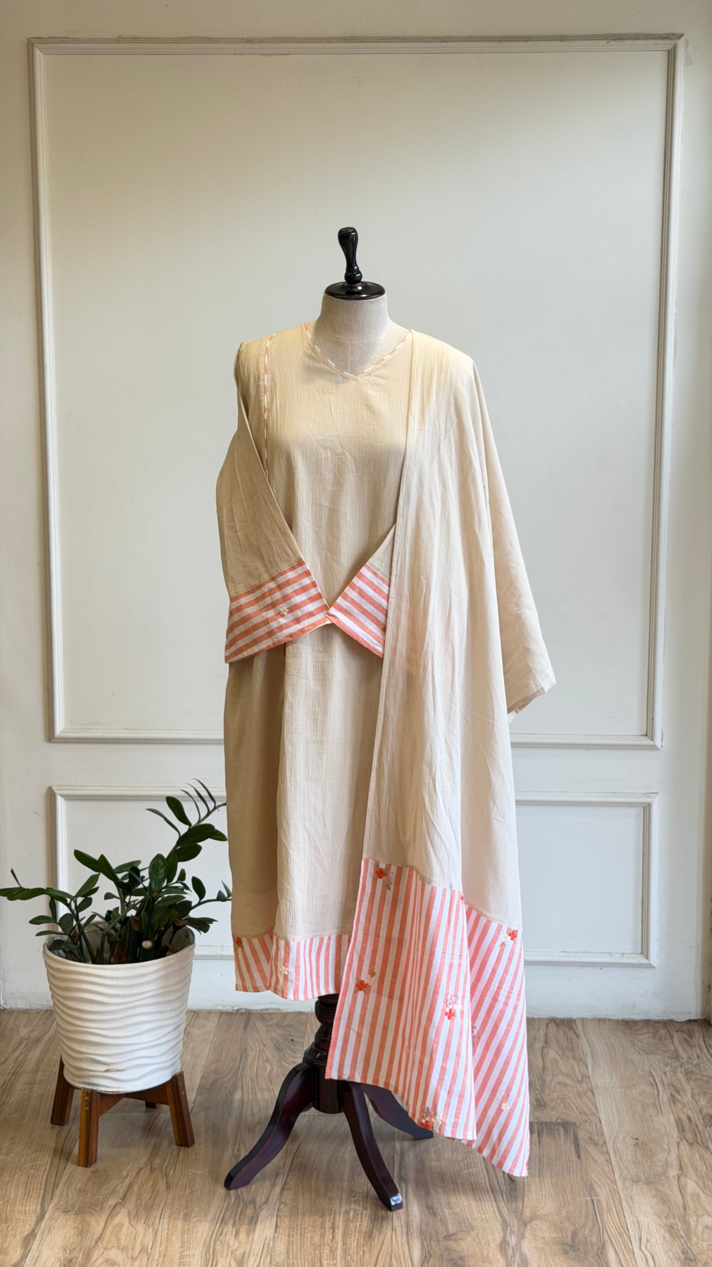 Simple Semi Partywear A-line Suit-17073