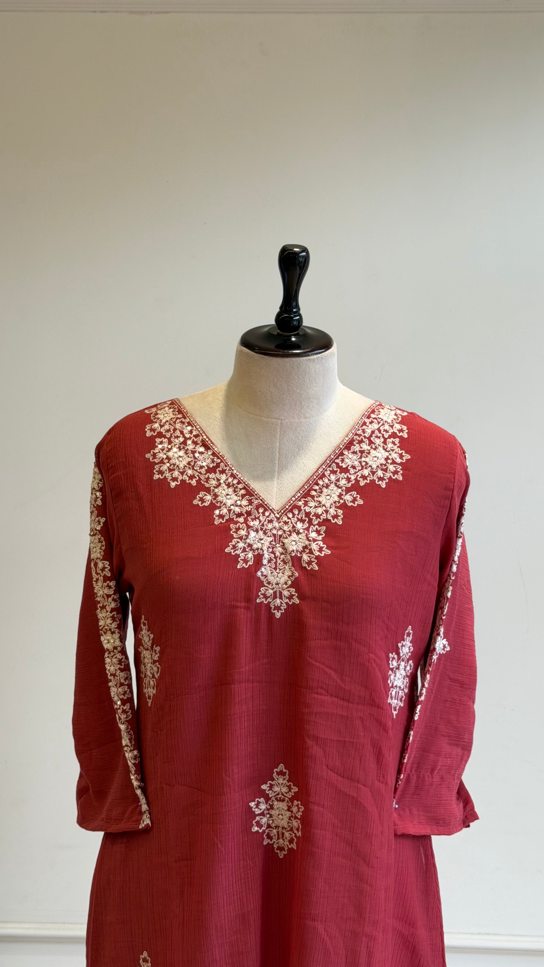 Thread Embroidered Anarkali Suit-A17006