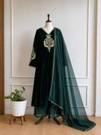 Velvet Partywear Anarkali Suit-17236