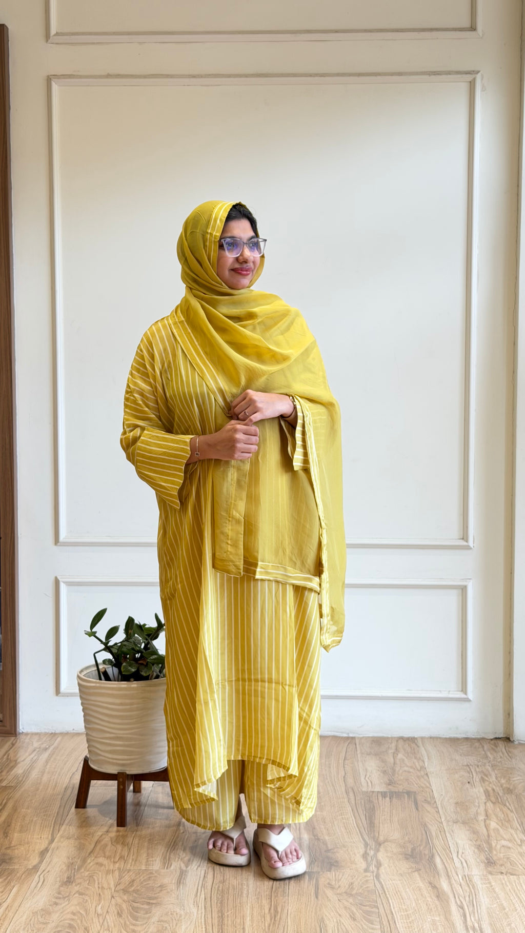 Striped Kaftan Kurta Set-17030