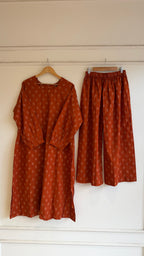 Cotton Printed Cuff sleeved Co-ord Set-17415