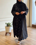 Jamdhani Doted weave Kaftan style Co-ord set-17353