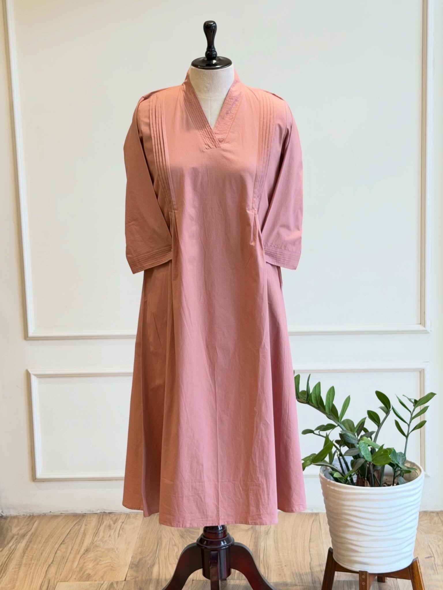 Cotton Solid Co-ord set - 16686