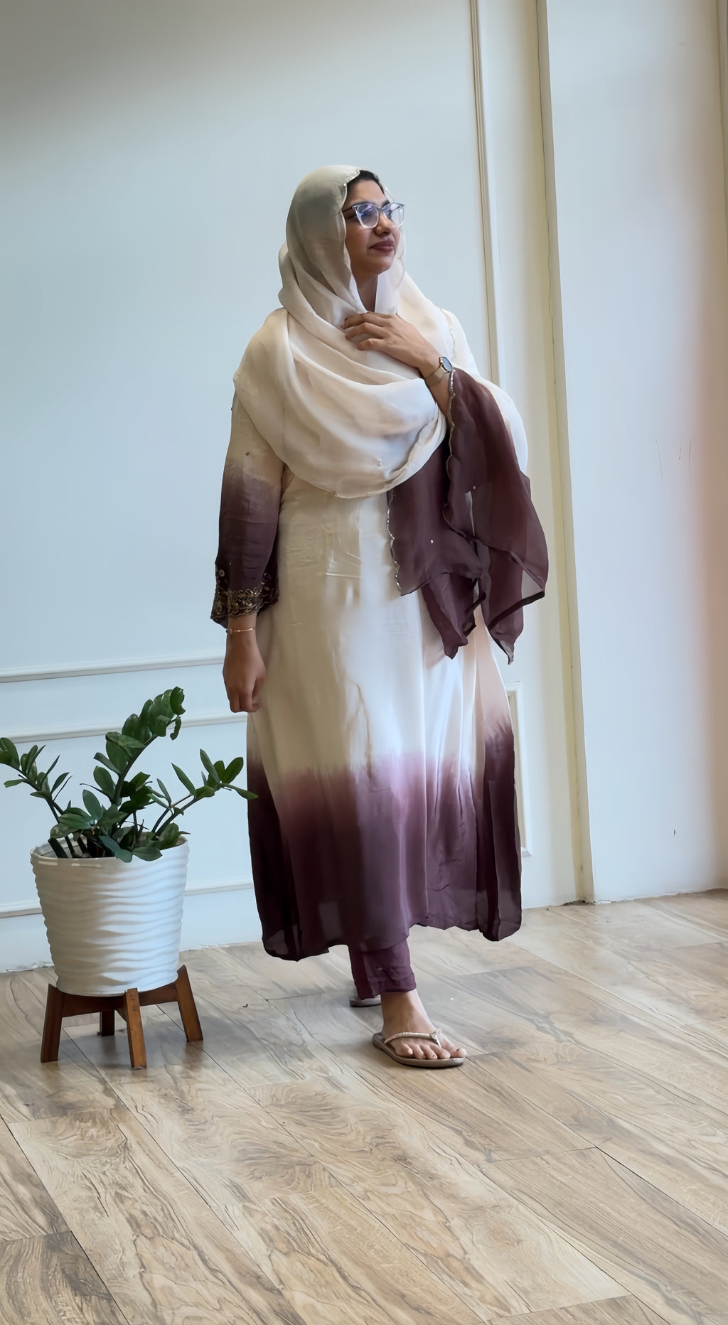 Dual toned Partywear suit-16927