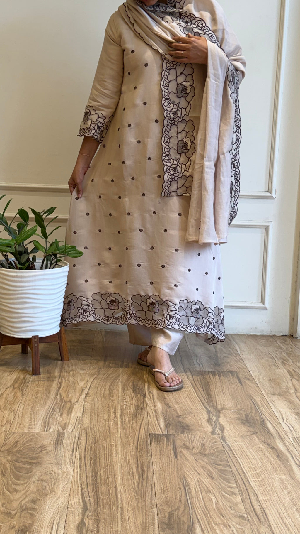 Fully Thread Embroidered Anarkali Suit-17010