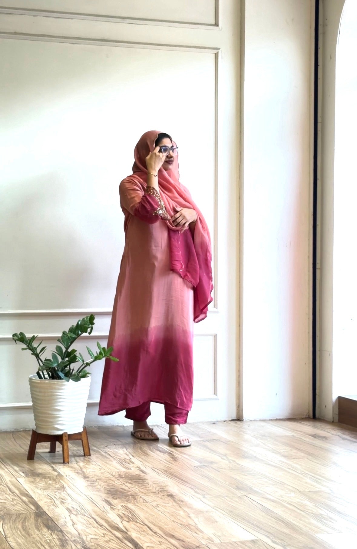 Dual toned Partywear suit-16927