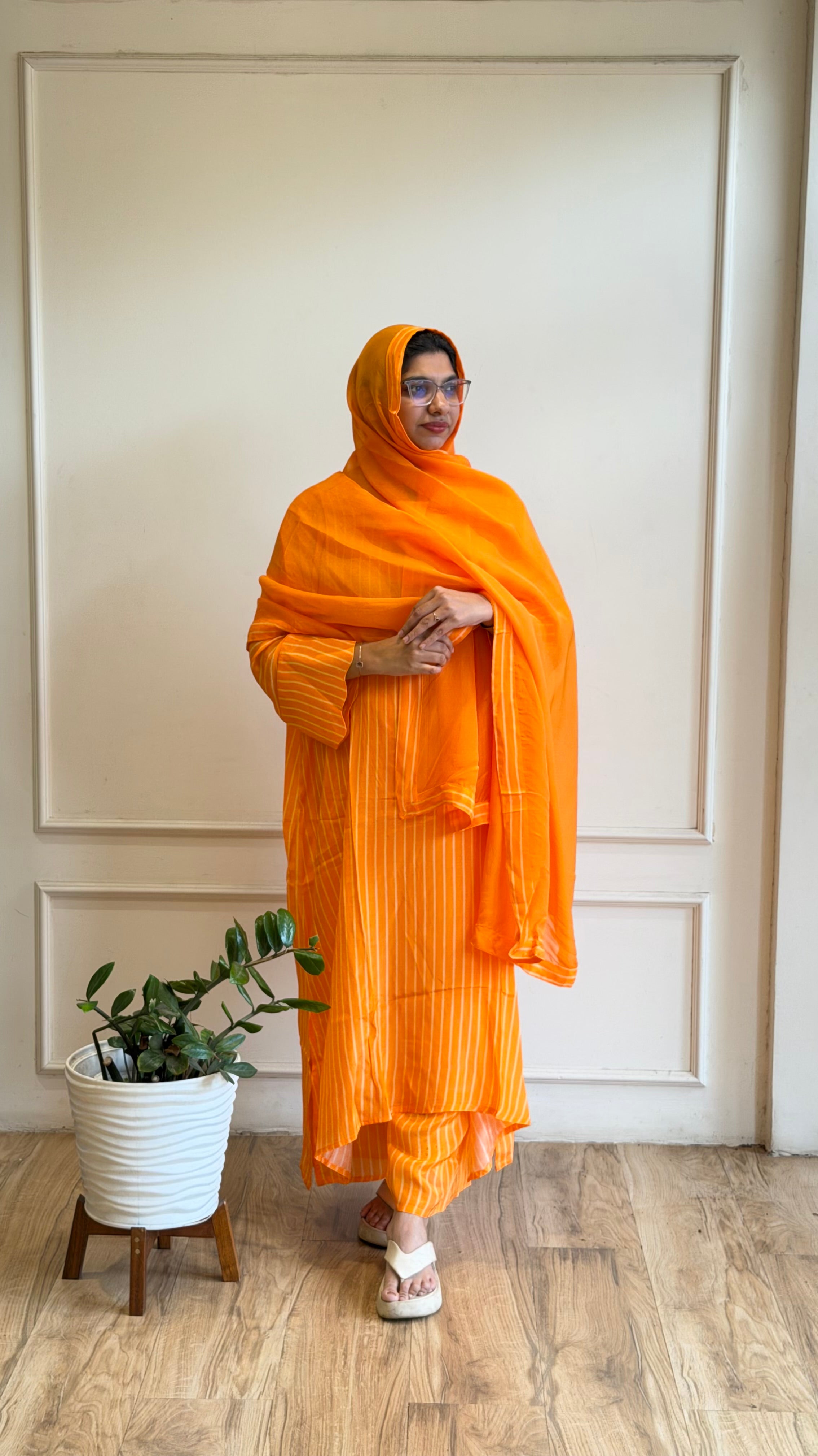 Striped Kaftan Kurta Set-17030