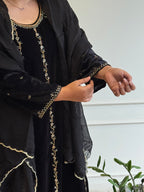 Beautiful Handworked Velvet suit- 16555