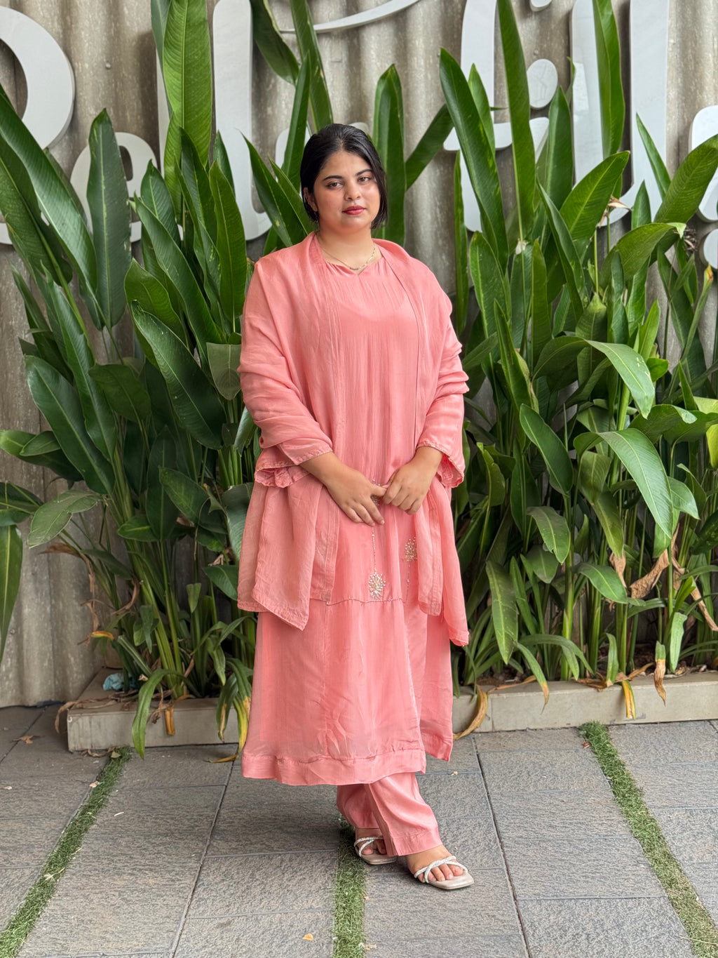 Pink Handworked Salwar suit- 16673