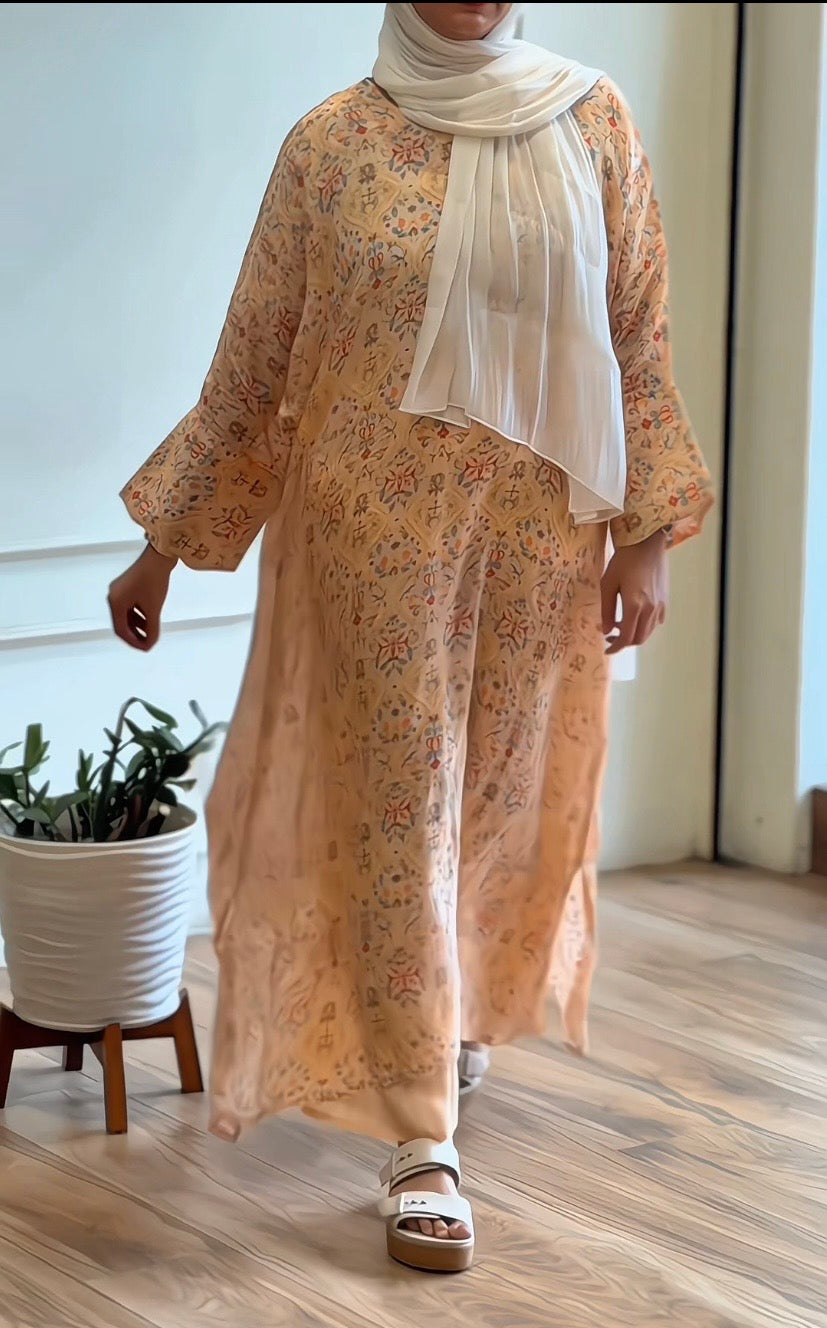 Crepe Kaftan style Co-ord set-17316