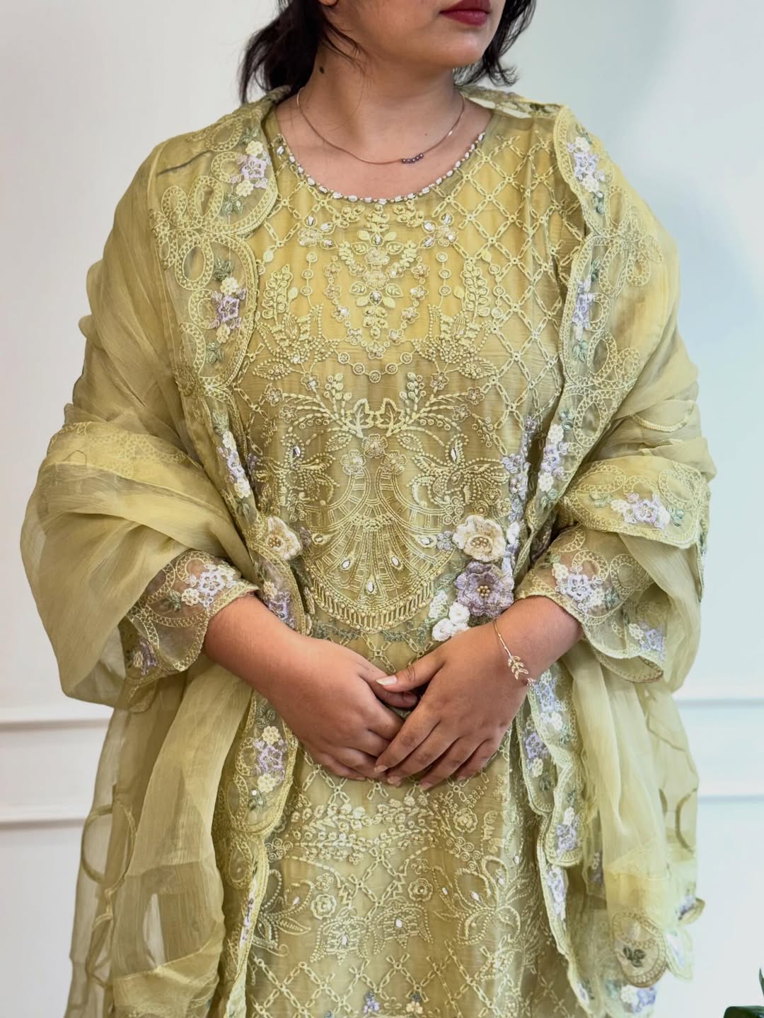 Embroidered Pakistani Suit - 16680