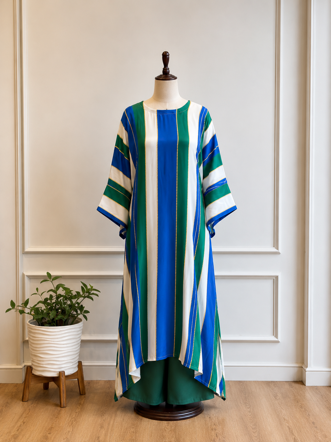 Stripe Kaftan Style Co-ord Set-17188