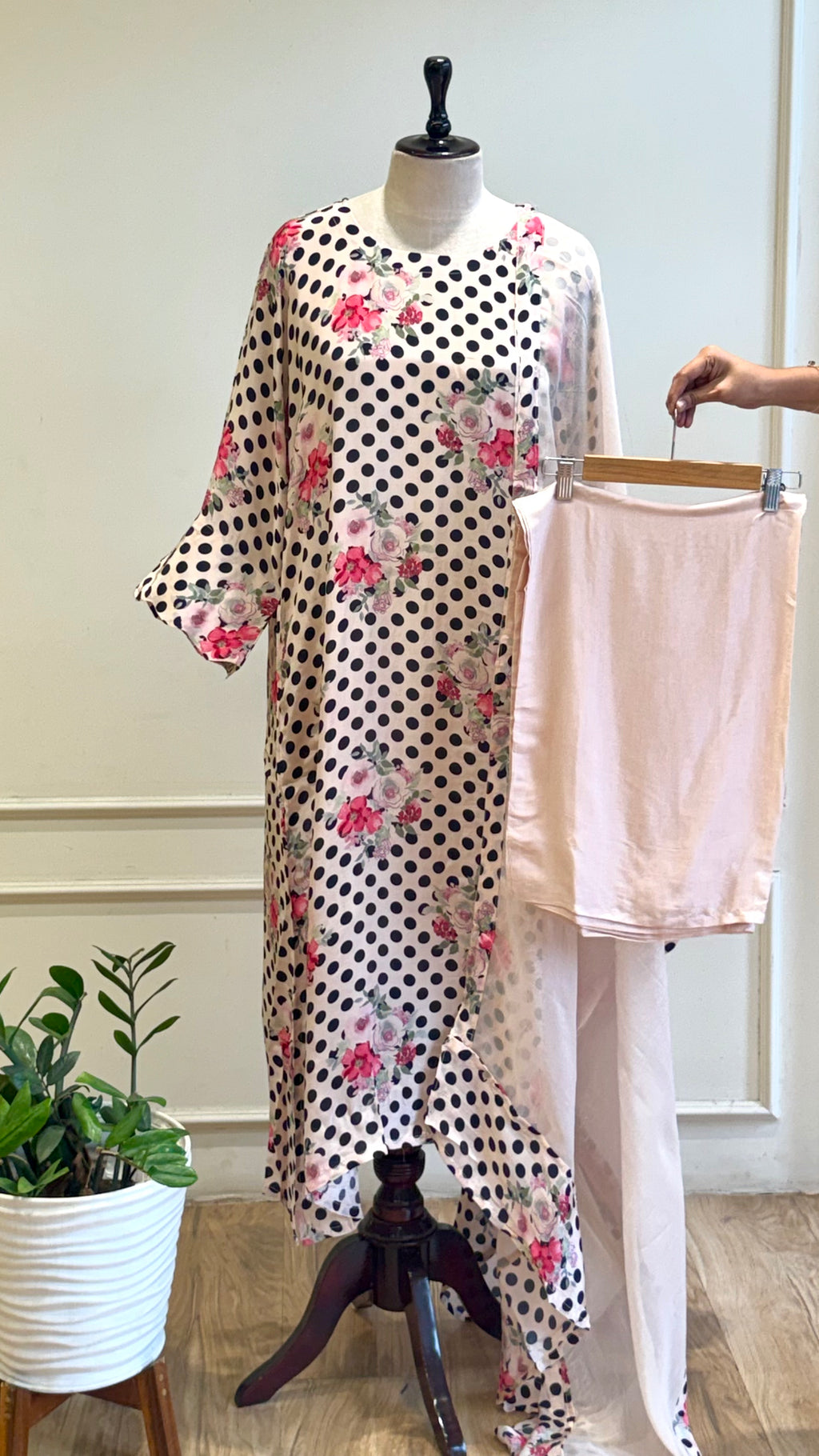 Polka Kaftan style Salwar Suit-17032