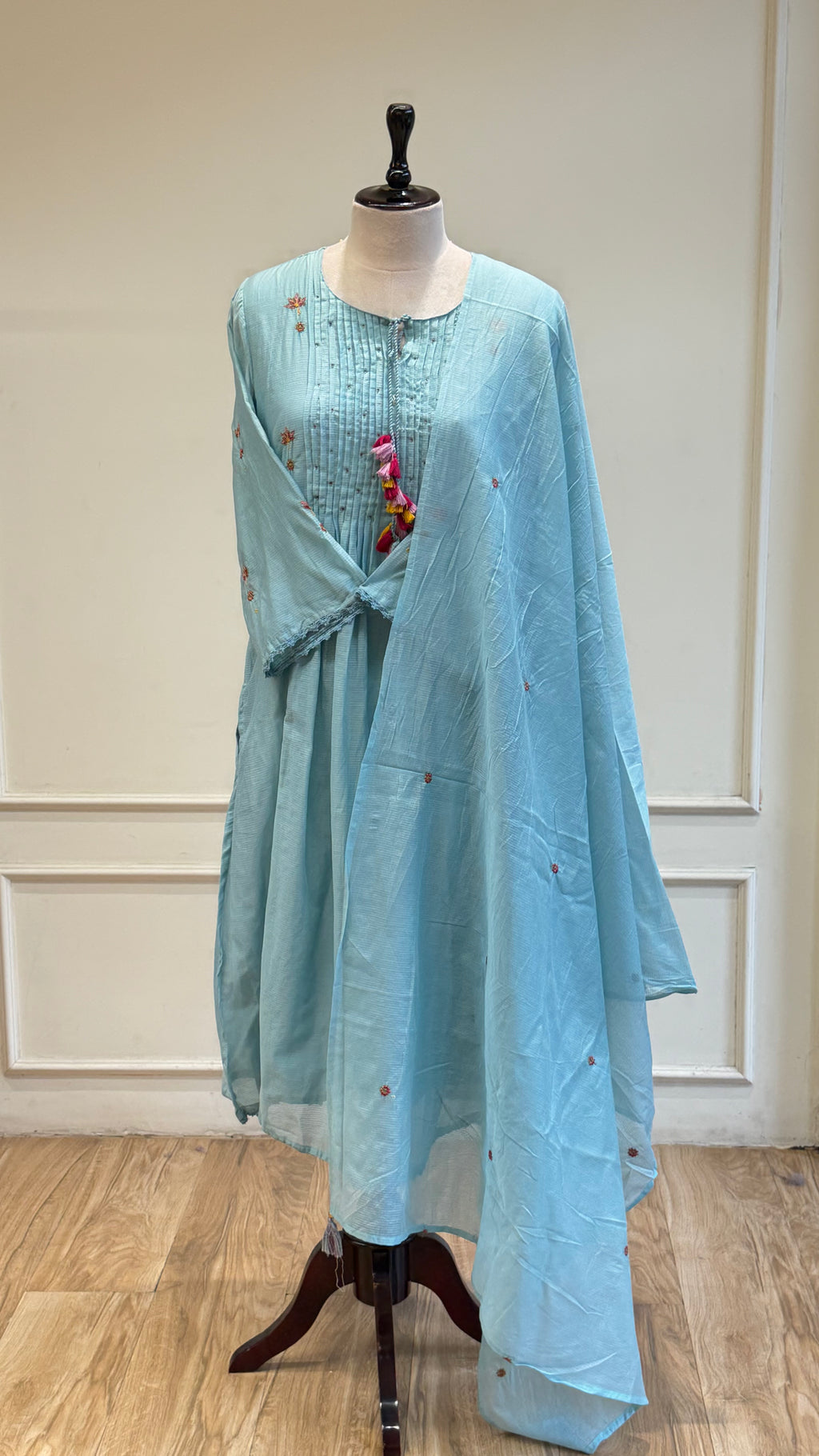 Kota Doria Semi Partywear Suit-16819