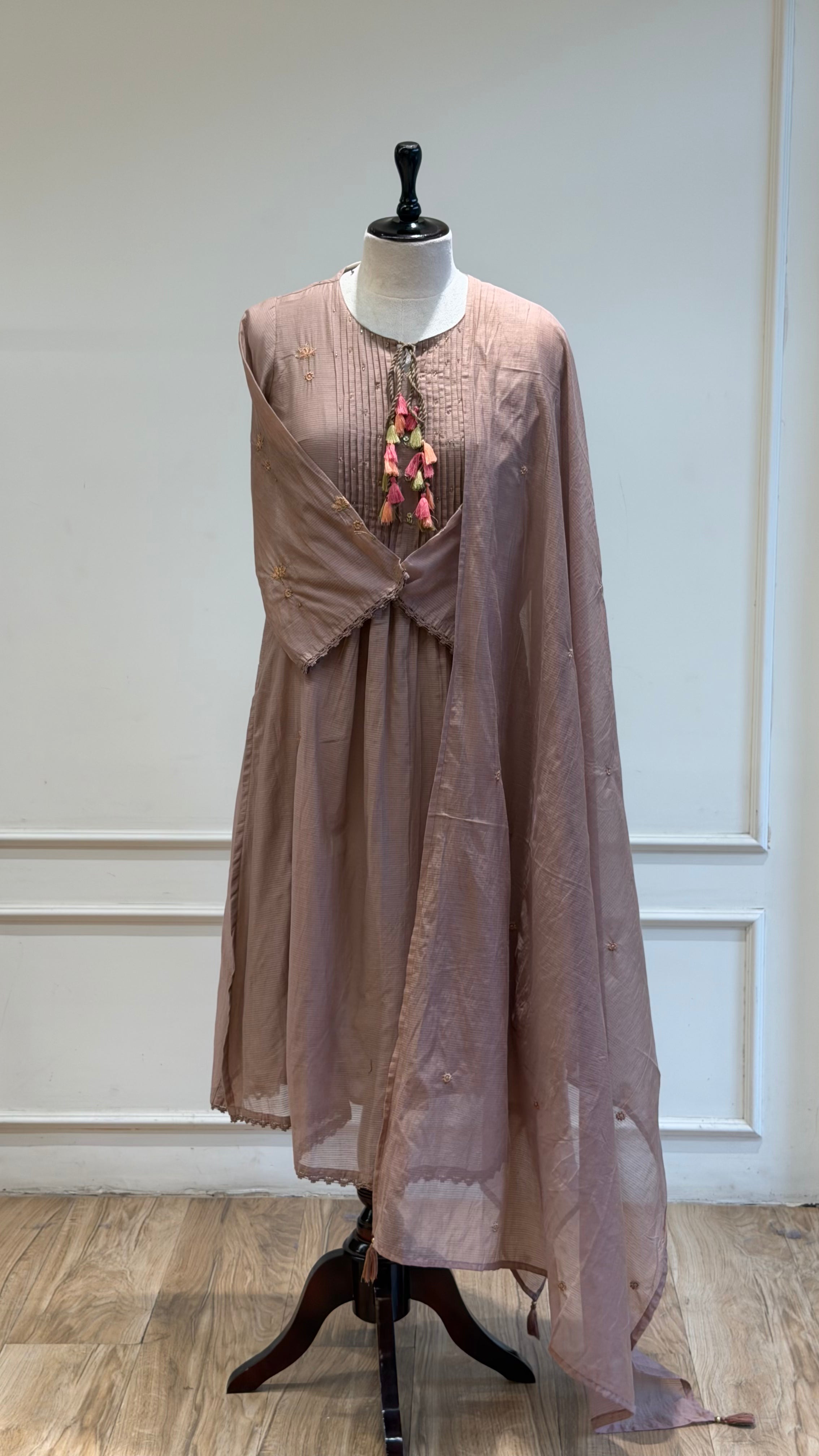 Kota Doria Semi Partywear Suit-16819