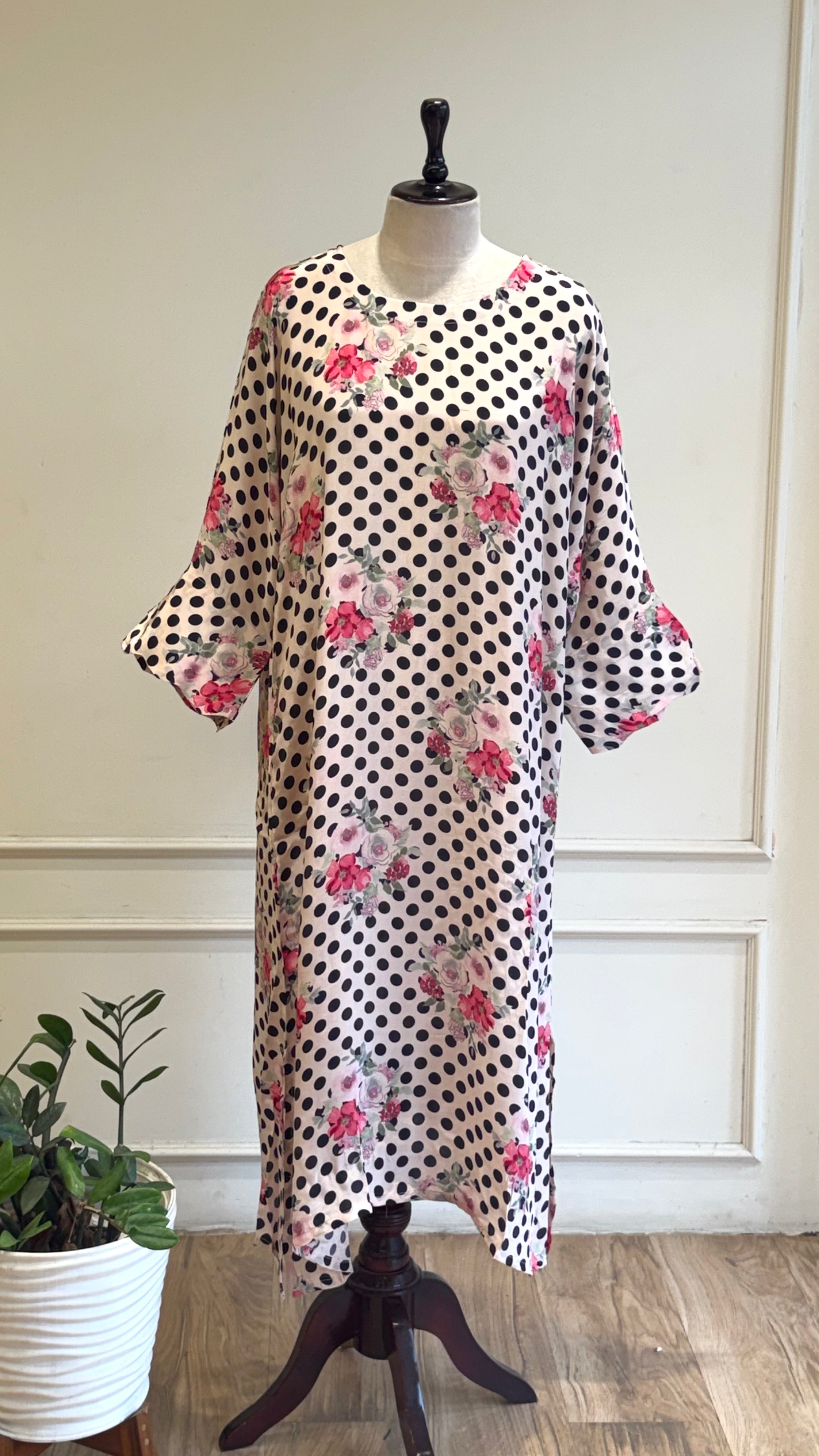 Polka Kaftan style Salwar Suit-17032