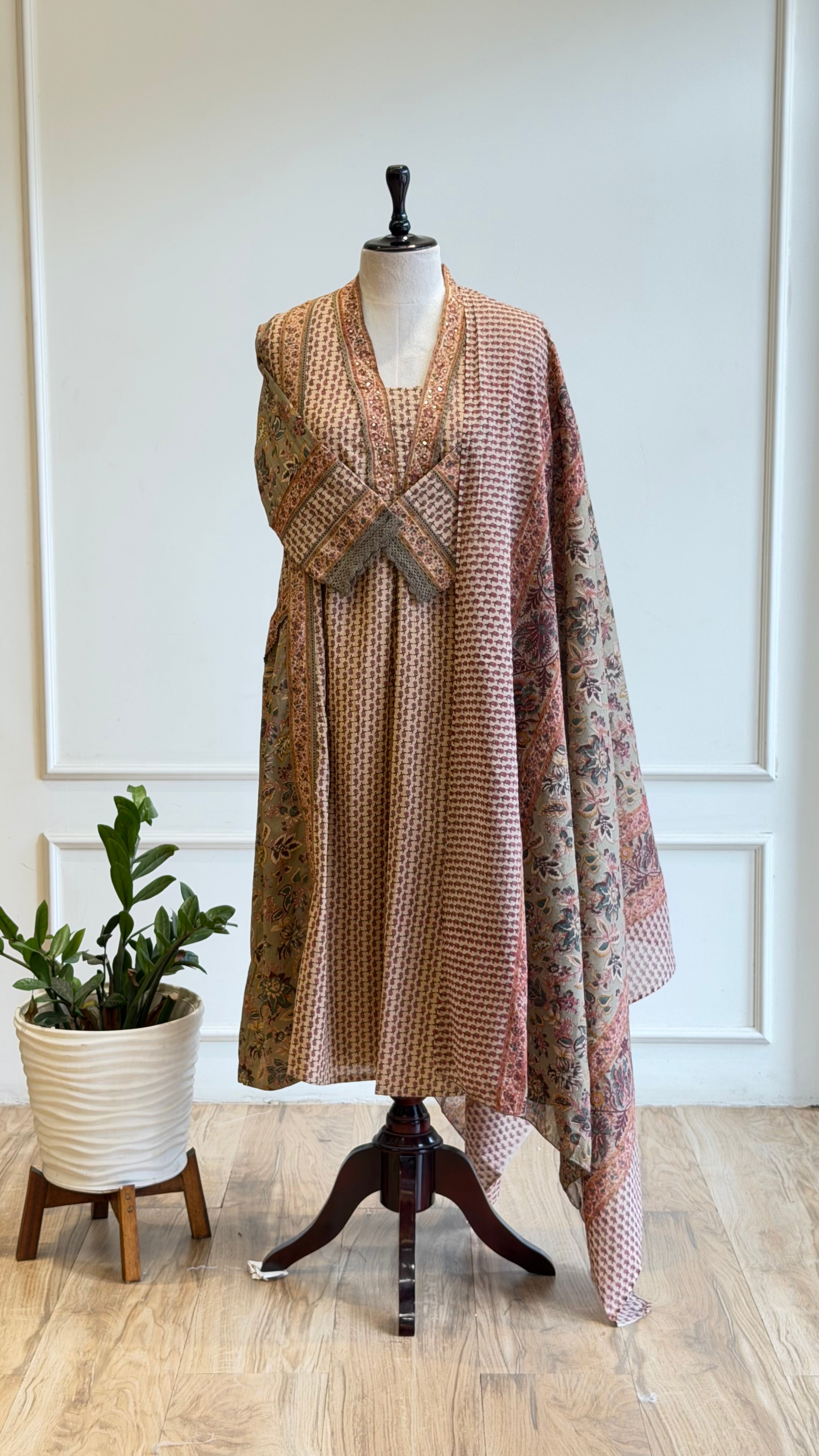 Printed Anarkali Suit - 16641