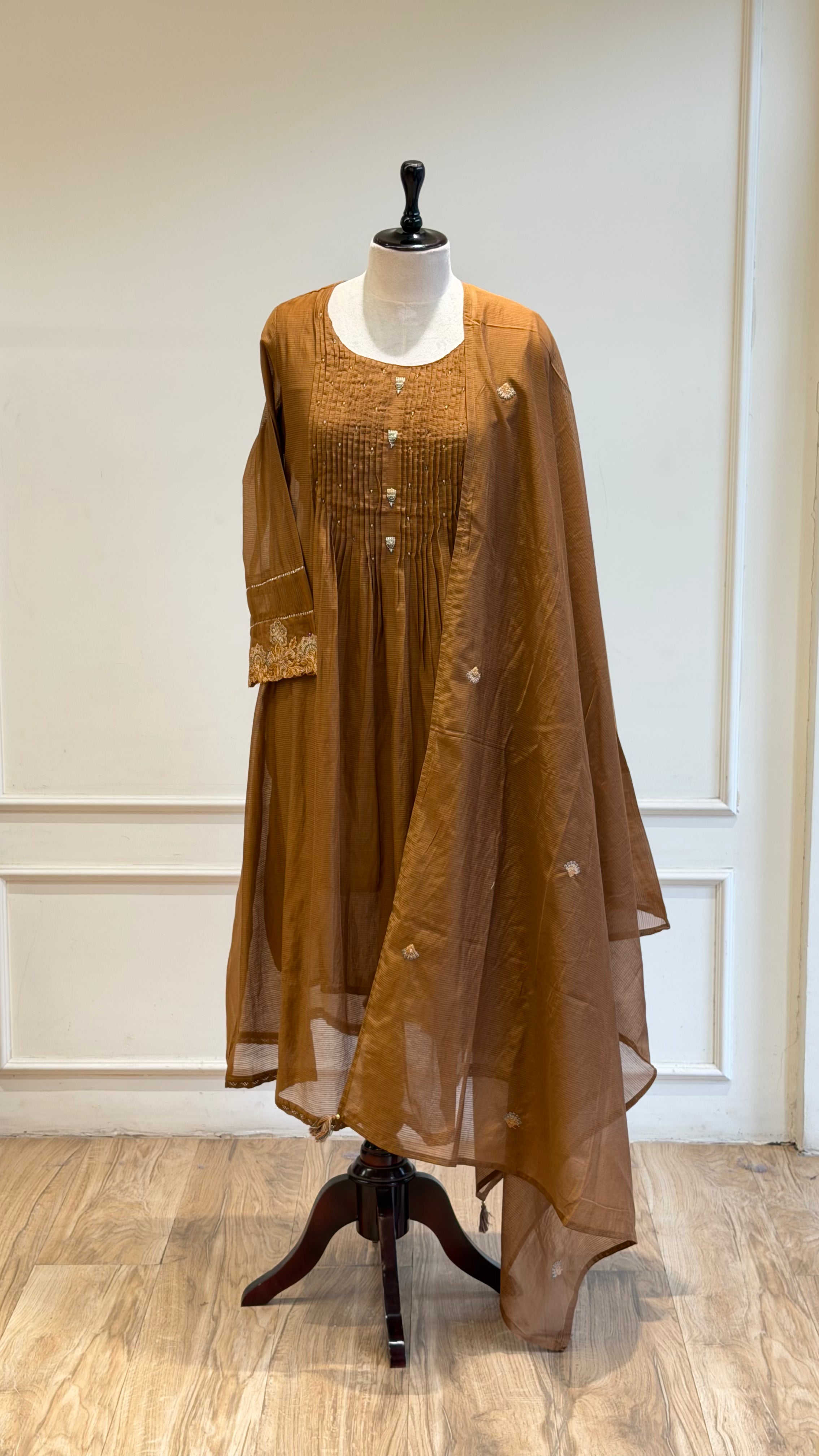 Kota Doria Semi Partywear Suit-16819