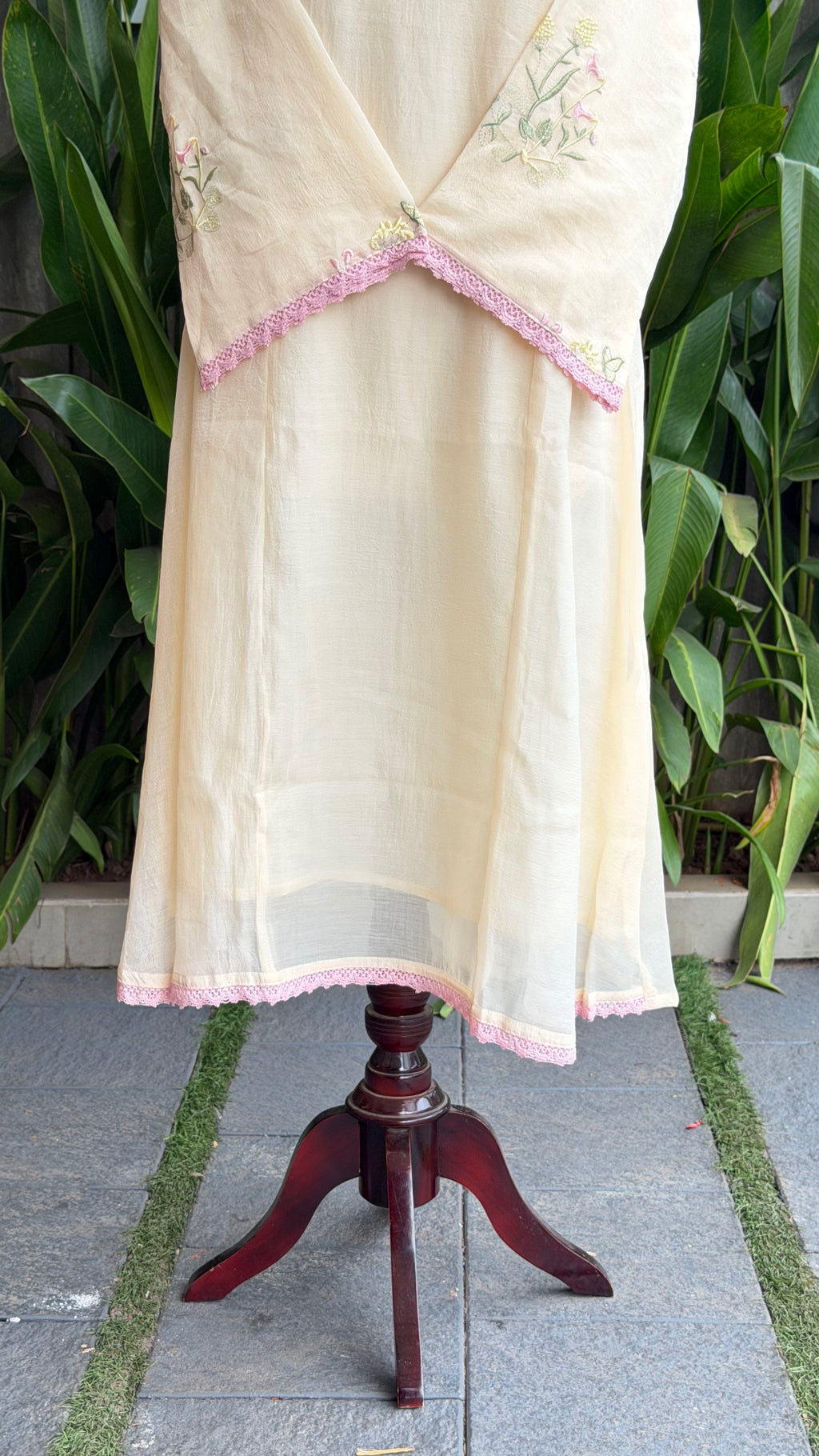 Beautiful Thread Embroidered A-line Suit-16720