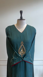 Green Handworked Salwar Suit - 16675