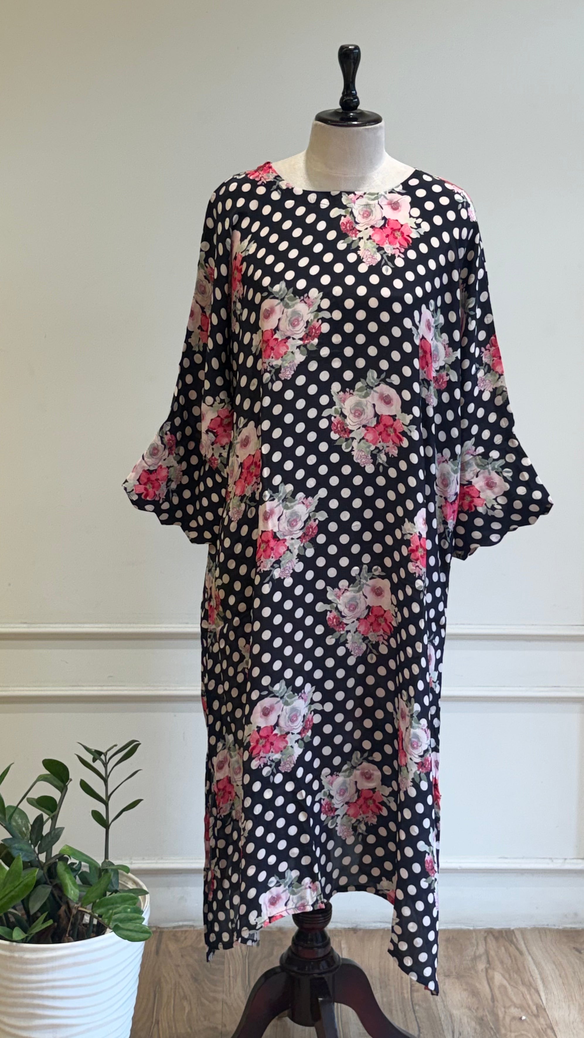 Polka Kaftan style Salwar Suit-17032