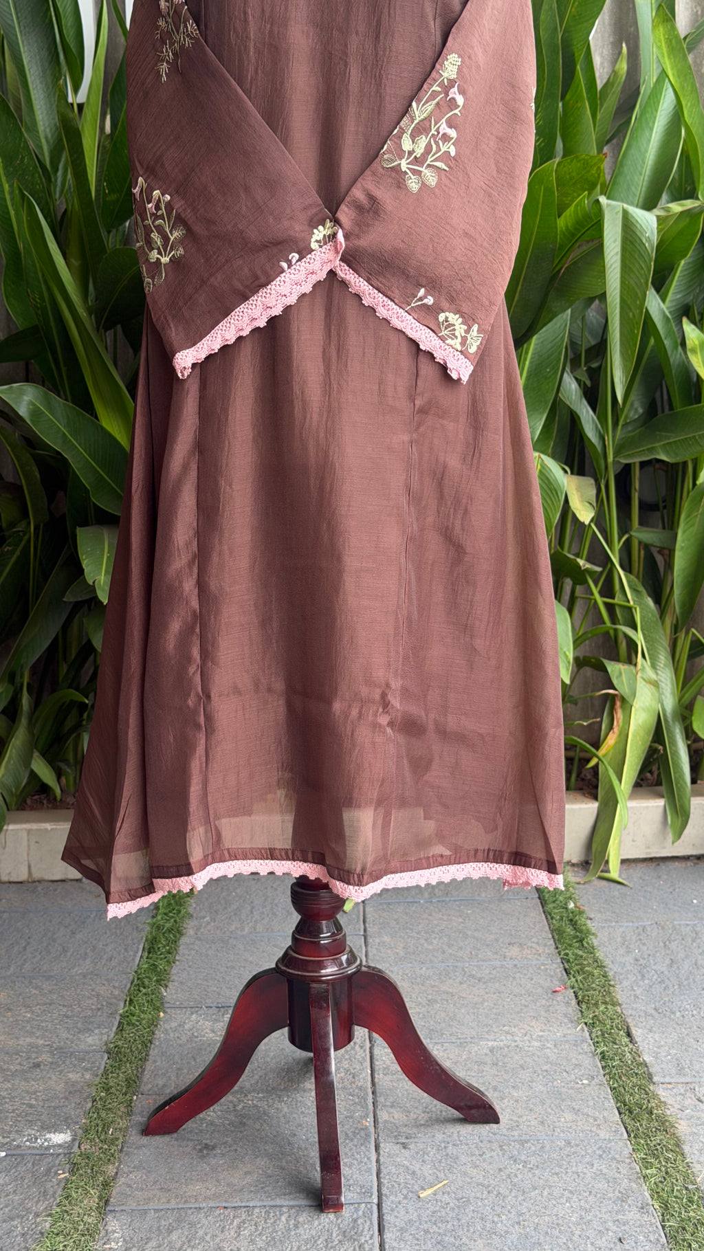 Beautiful Thread Embroidered A-line Suit-16720