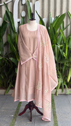 Beautiful Thread Embroidered A-line Suit-16720
