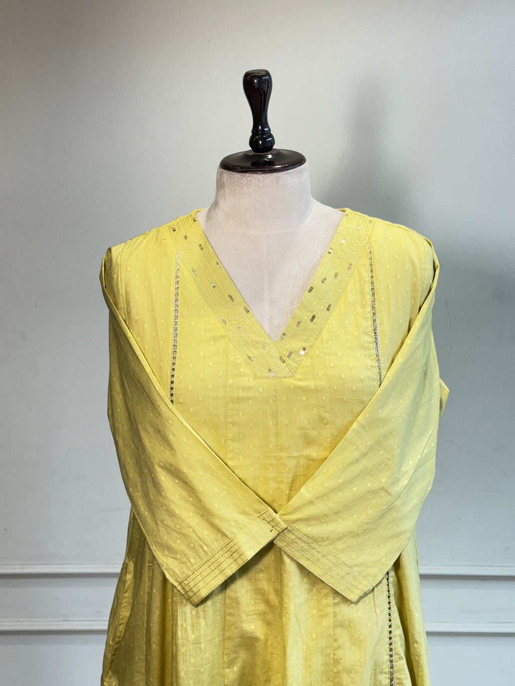 Yellow Cotton Co-ord Set -16570