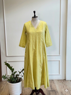 Yellow Cotton Co-ord Set -16570