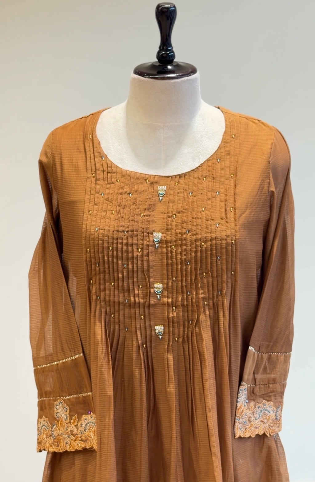 Kota Doria Semi Partywear Suit-16819