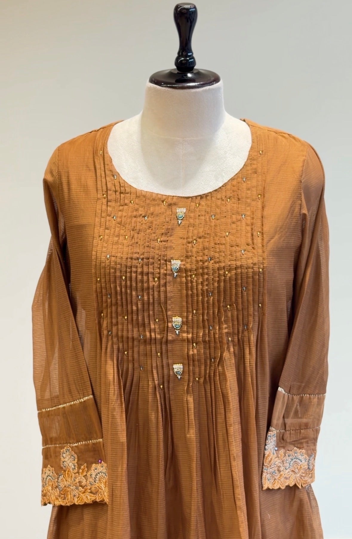 Kota Doria Semi Partywear Suit-16819