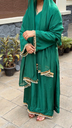 Beautiful Green Party Wear - 16929