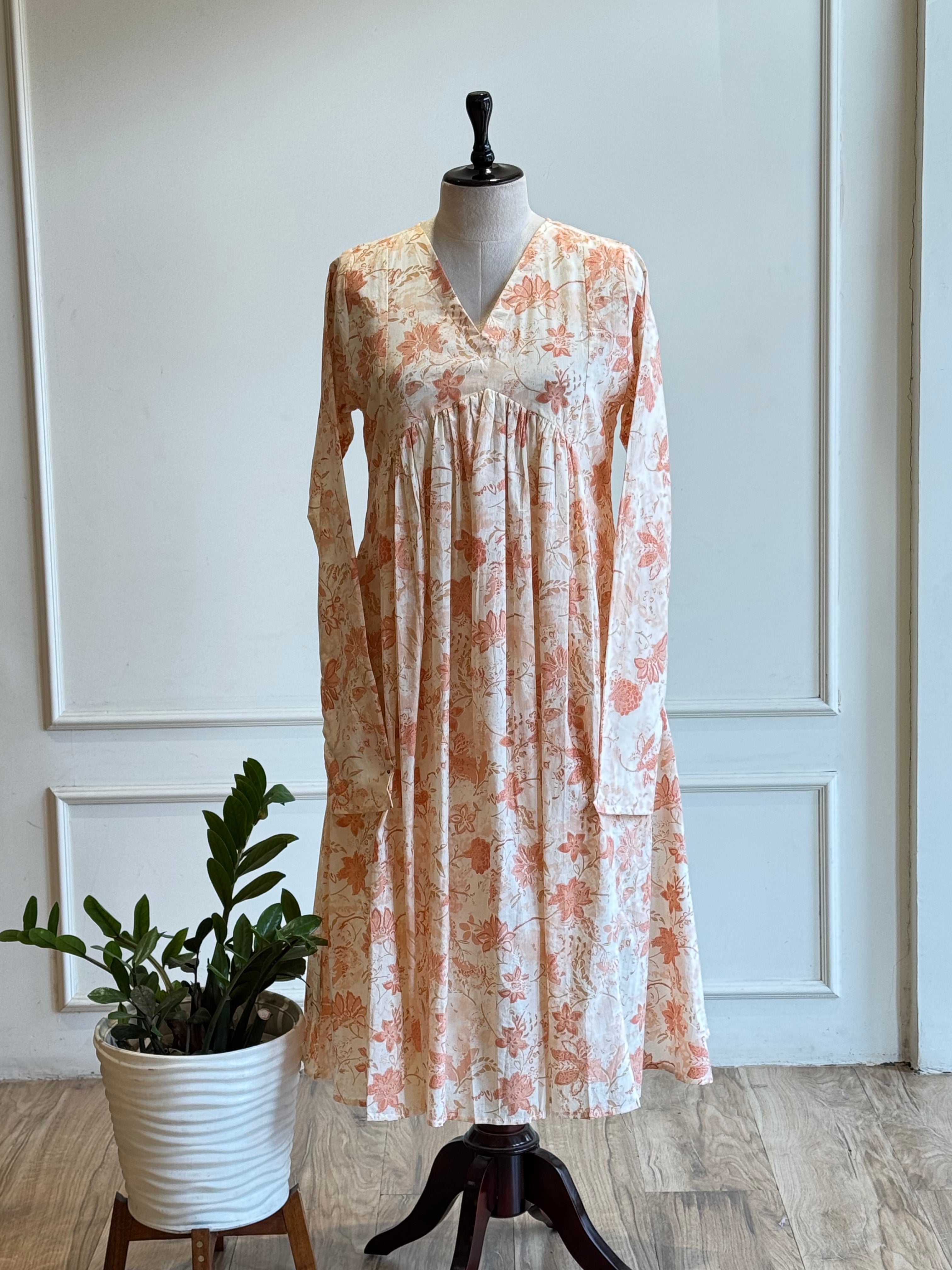 Churi sleeved cotton co-ord set - 16580