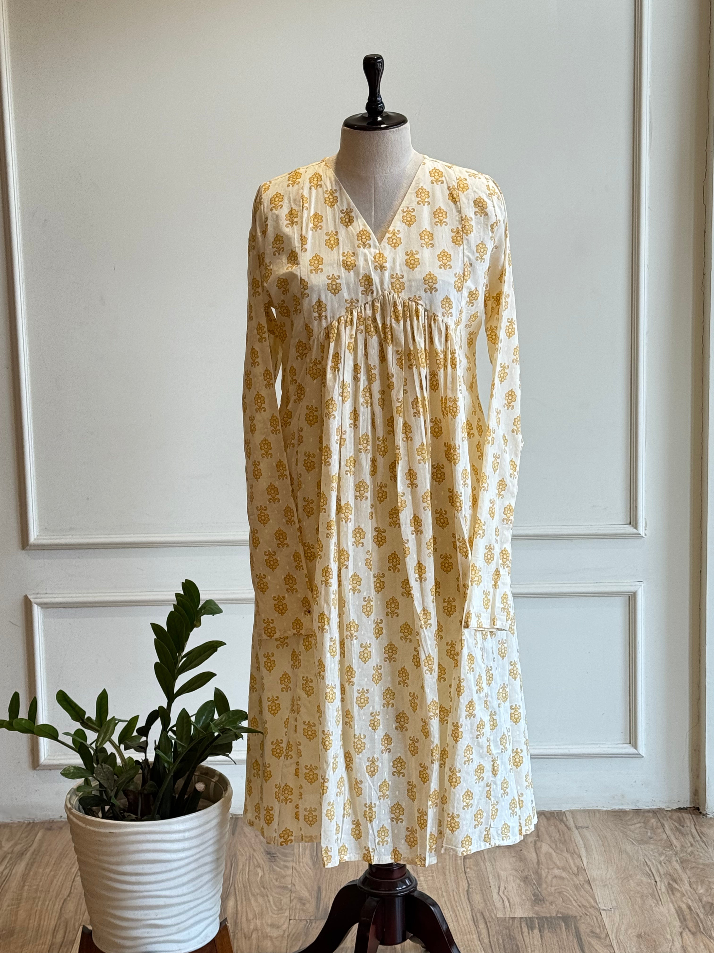 Churi sleeved cotton co-ord set - 16580
