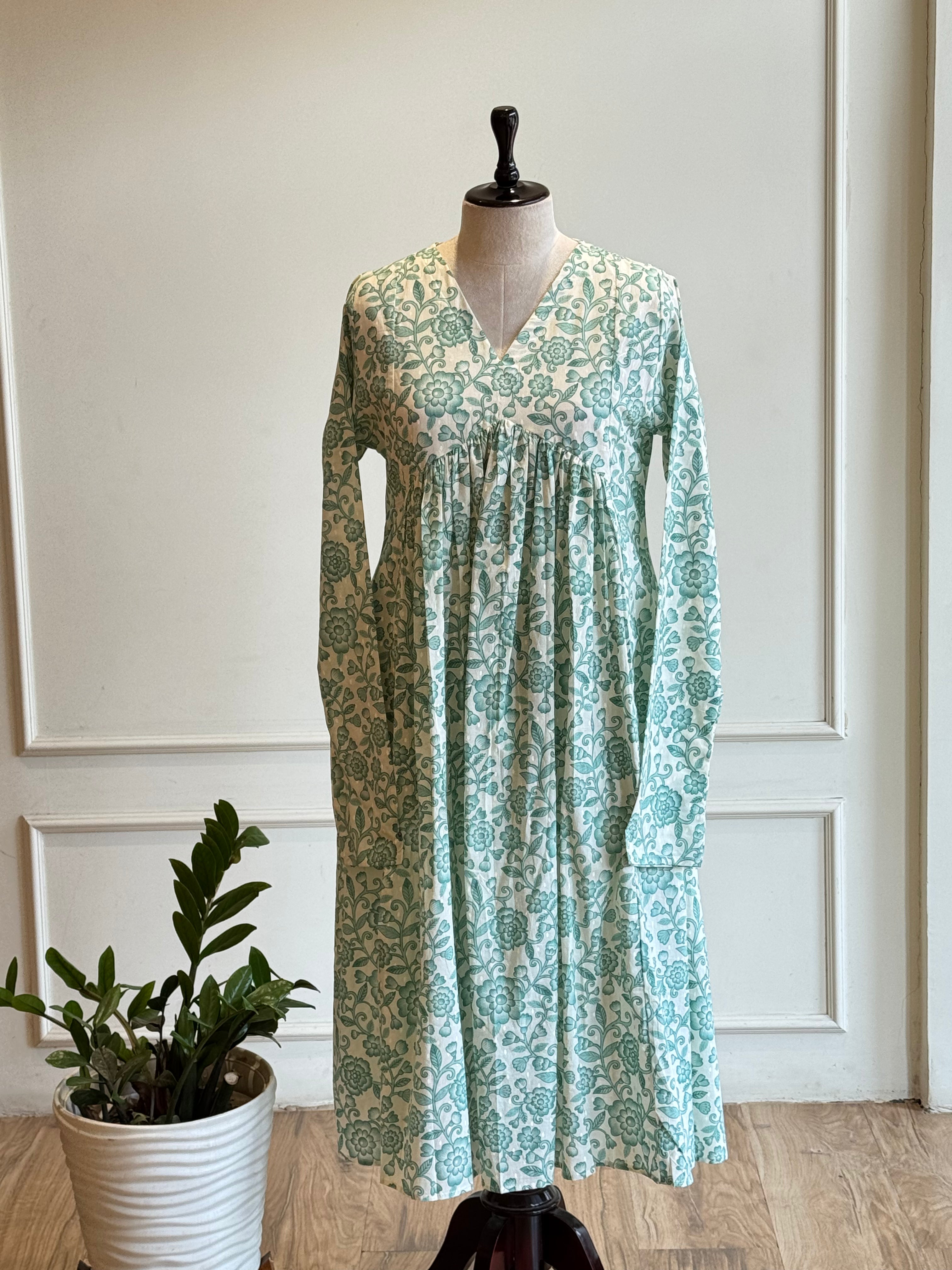 Churi sleeved cotton co-ord set - 16580