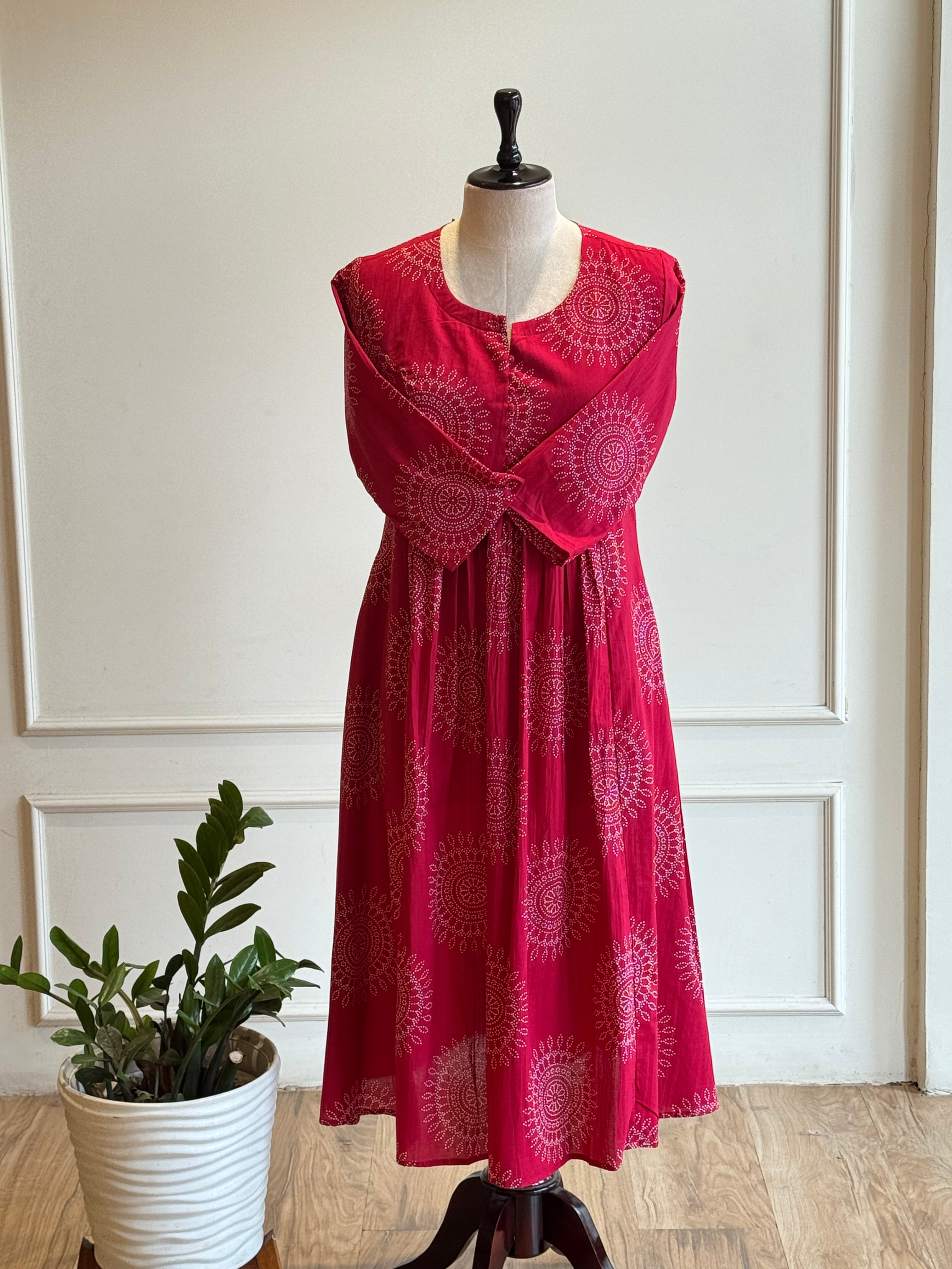Cotton printed Co-ord set - 16577