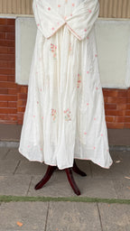 Pearl White Floral anarkali - 16265