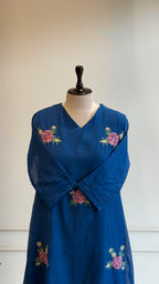 Blue Embroidered suit - 16541