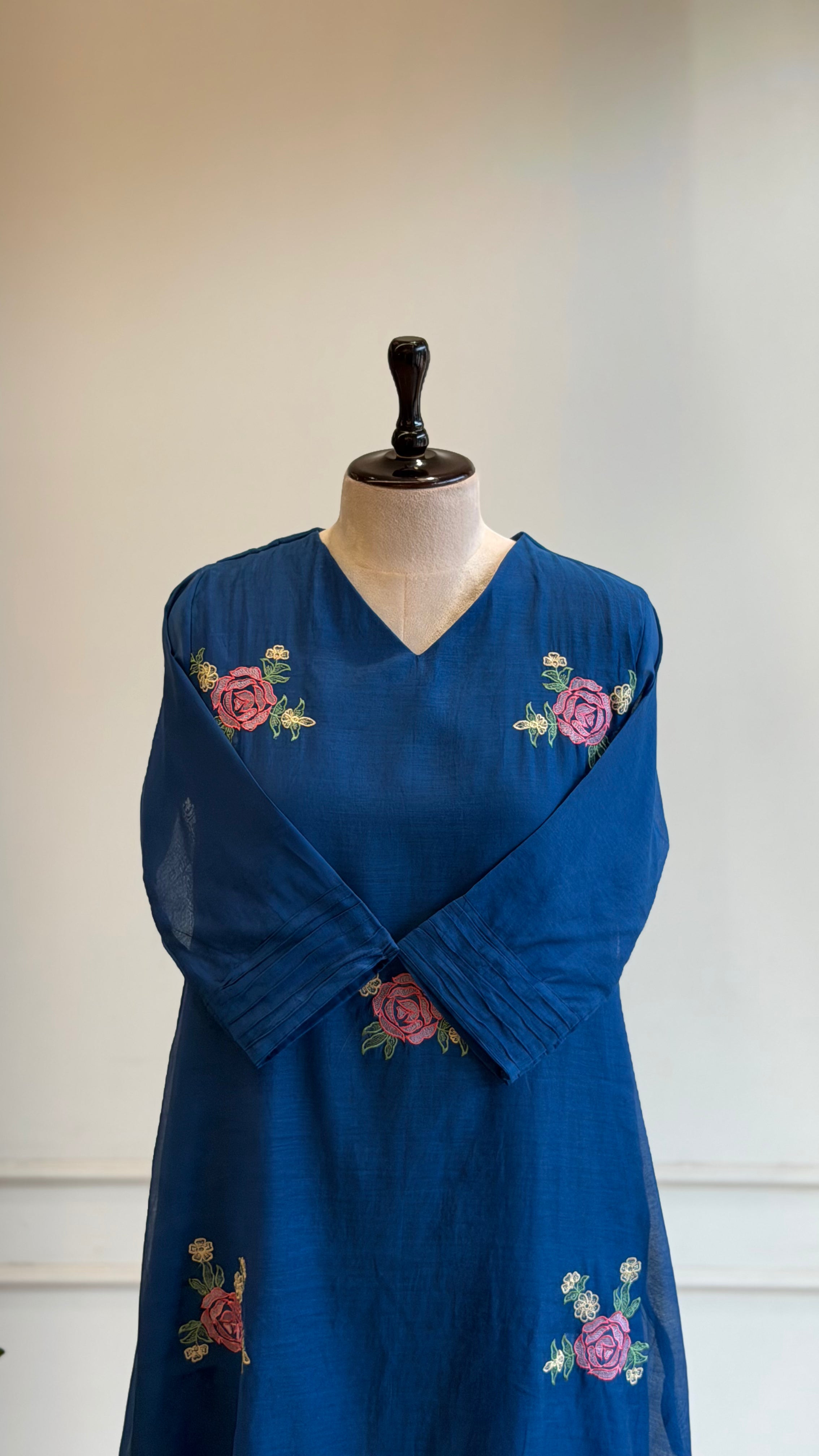 Blue Embroidered suit - 16541