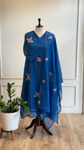 Blue Embroidered suit - 16541