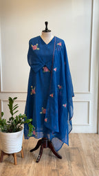 Blue Embroidered suit - 16541