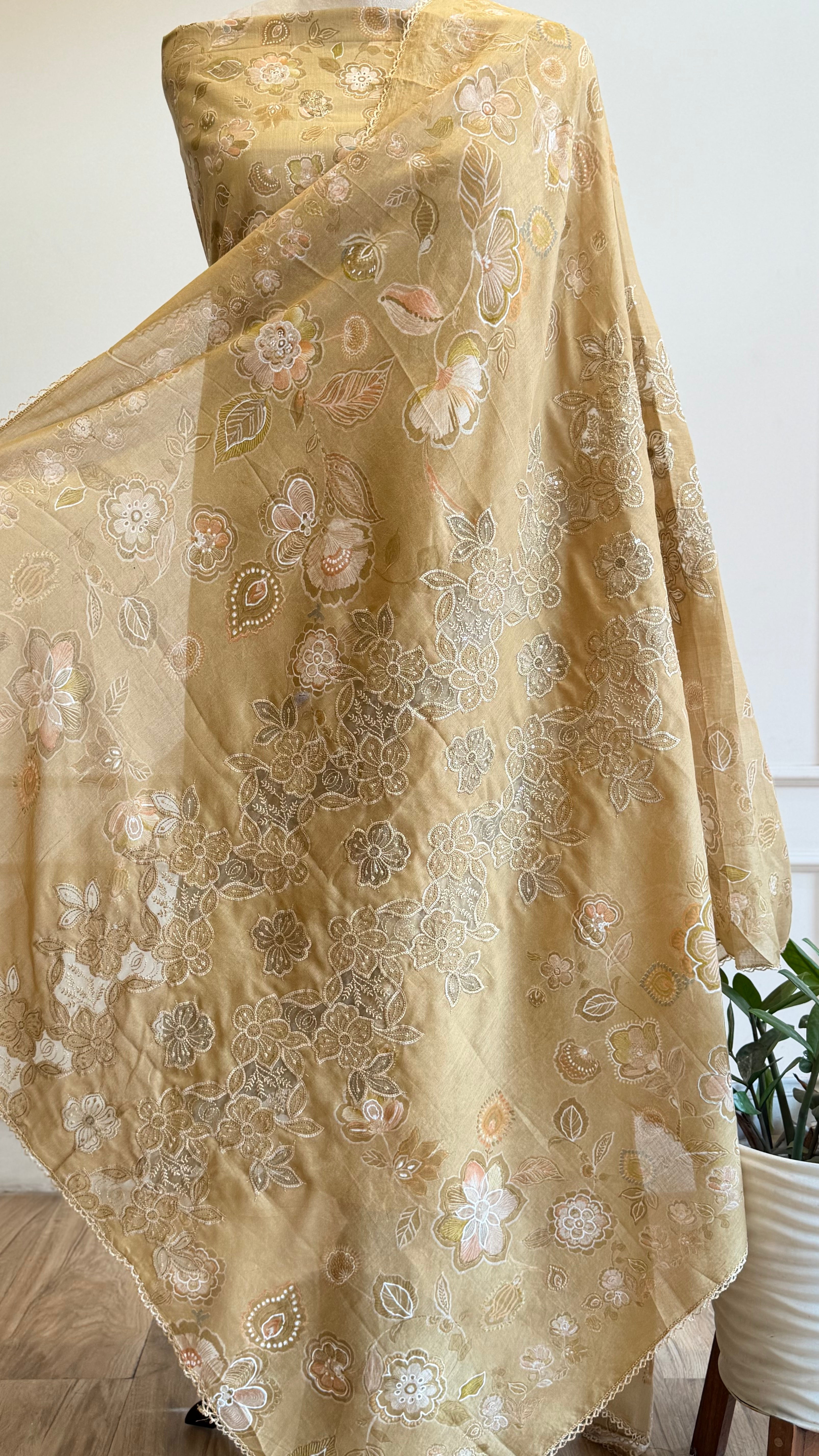 Beatiful  Unstitched Cotton Suit - 16561