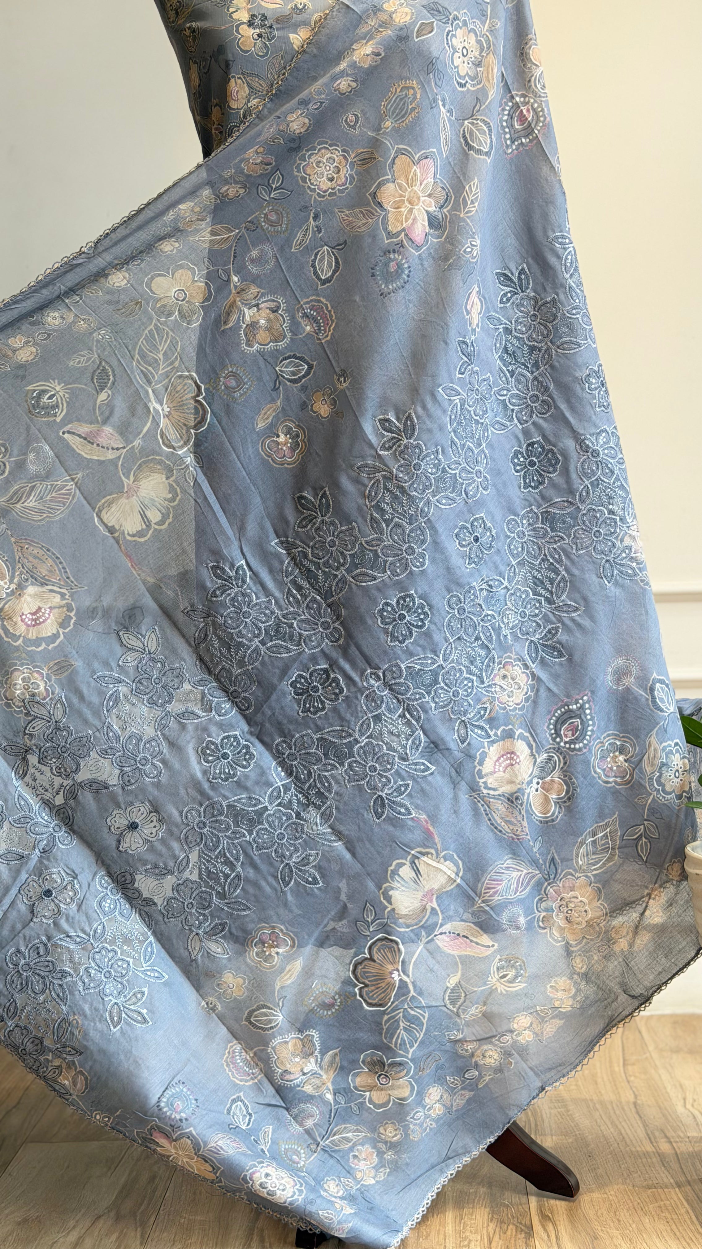Beatiful  Unstitched Cotton Suit - 16561
