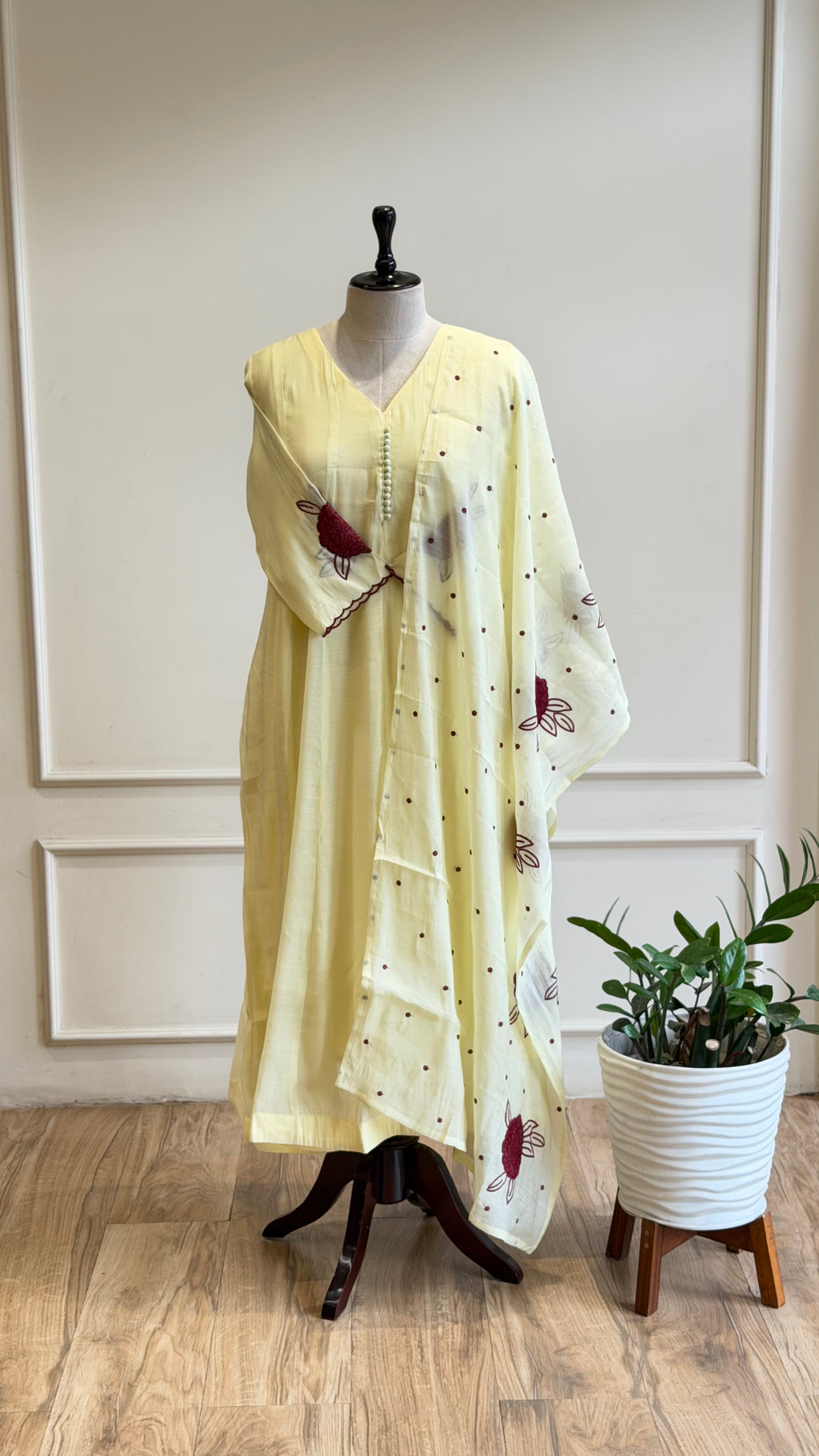 Chanderi Anarkali Suit - 16556