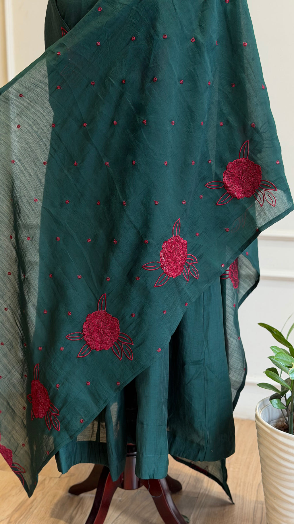 Chanderi Anarkali Suit - 16556
